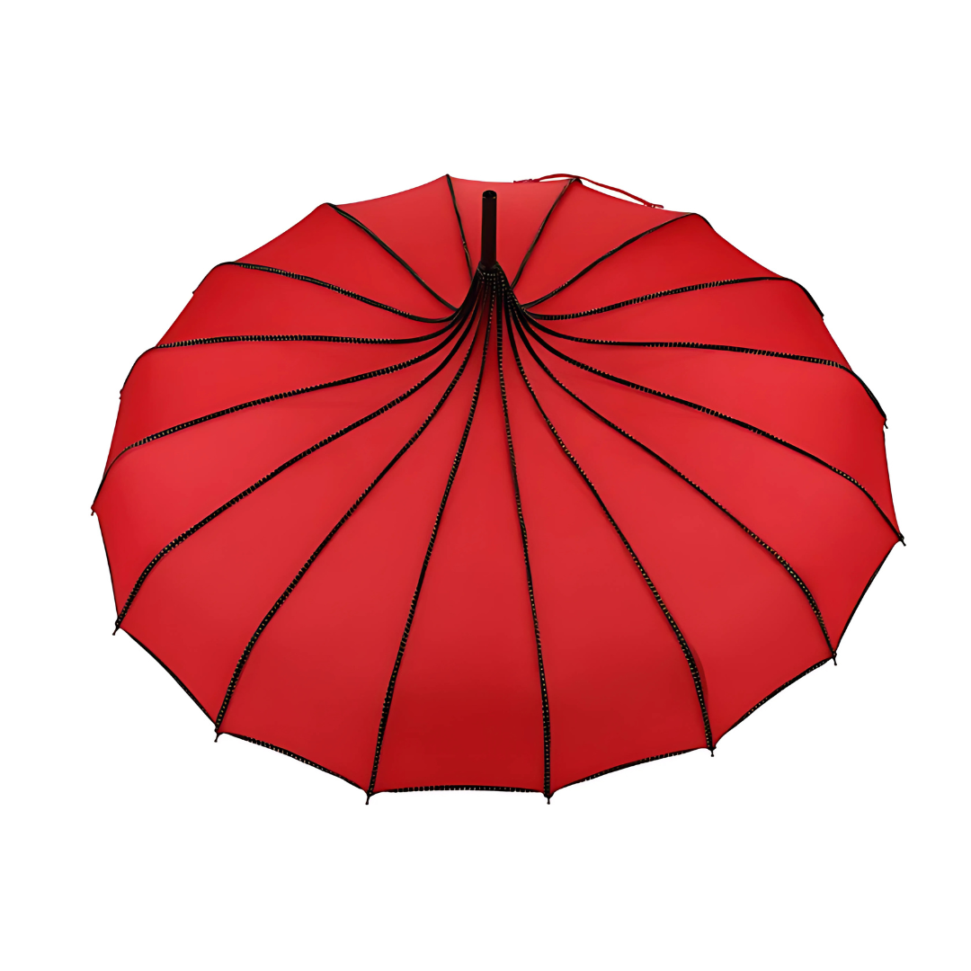 Parapluie Pagode Élégant Rouge - Acheter Parapluie