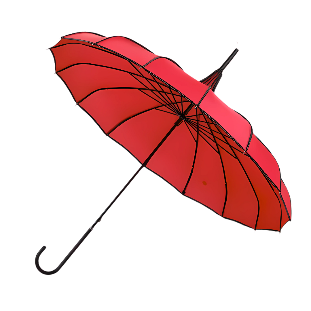 Parapluie Pagode Élégant Rouge - Acheter Parapluie