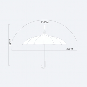 Parapluie Pagode Élégant Noir - Acheter Parapluie
