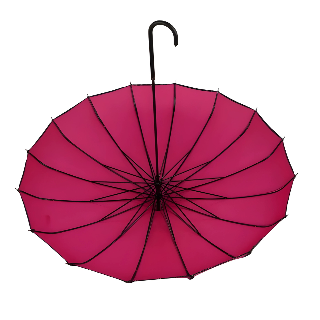 Parapluie Pagode Élégant Rose Rouge - Acheter Parapluie