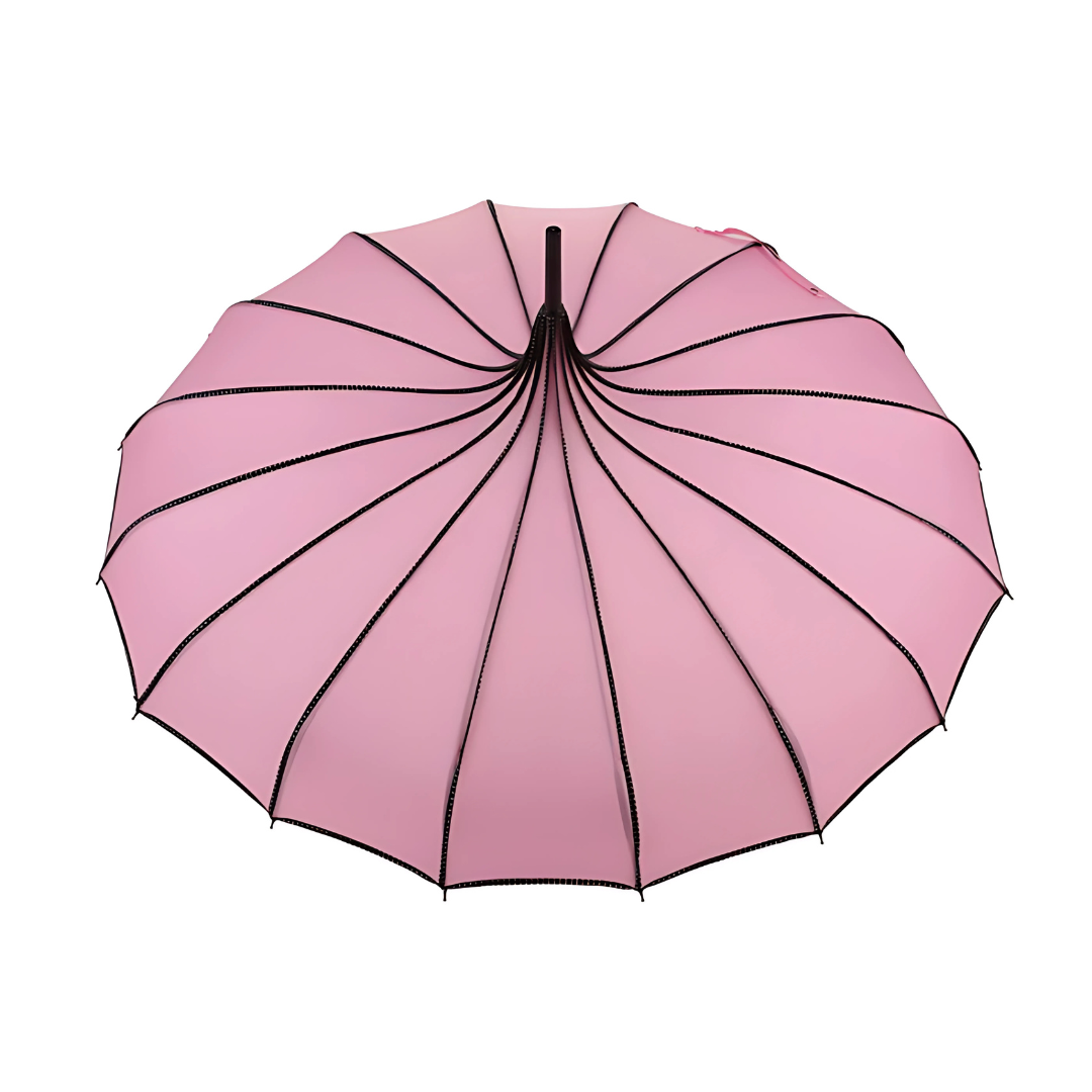 Parapluie Pagode Élégant Rose - Acheter Parapluie
