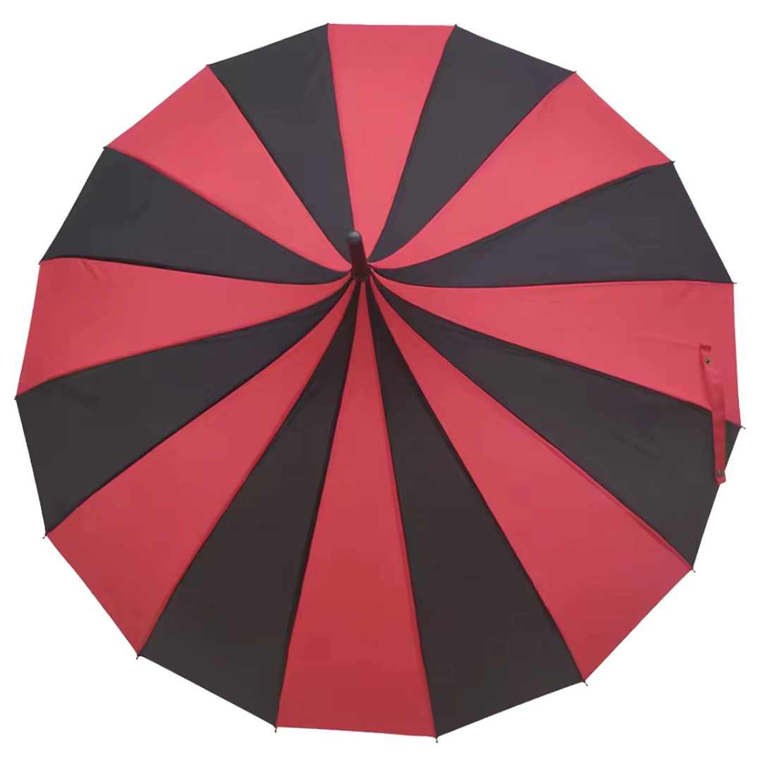Parapluie Pagode Rétro Vintage Noir et Rouge - Acheter Parapluie