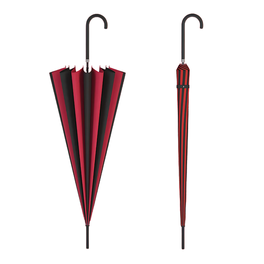 Parapluie Pagode Rétro Vintage Noir et Rouge - Acheter Parapluie