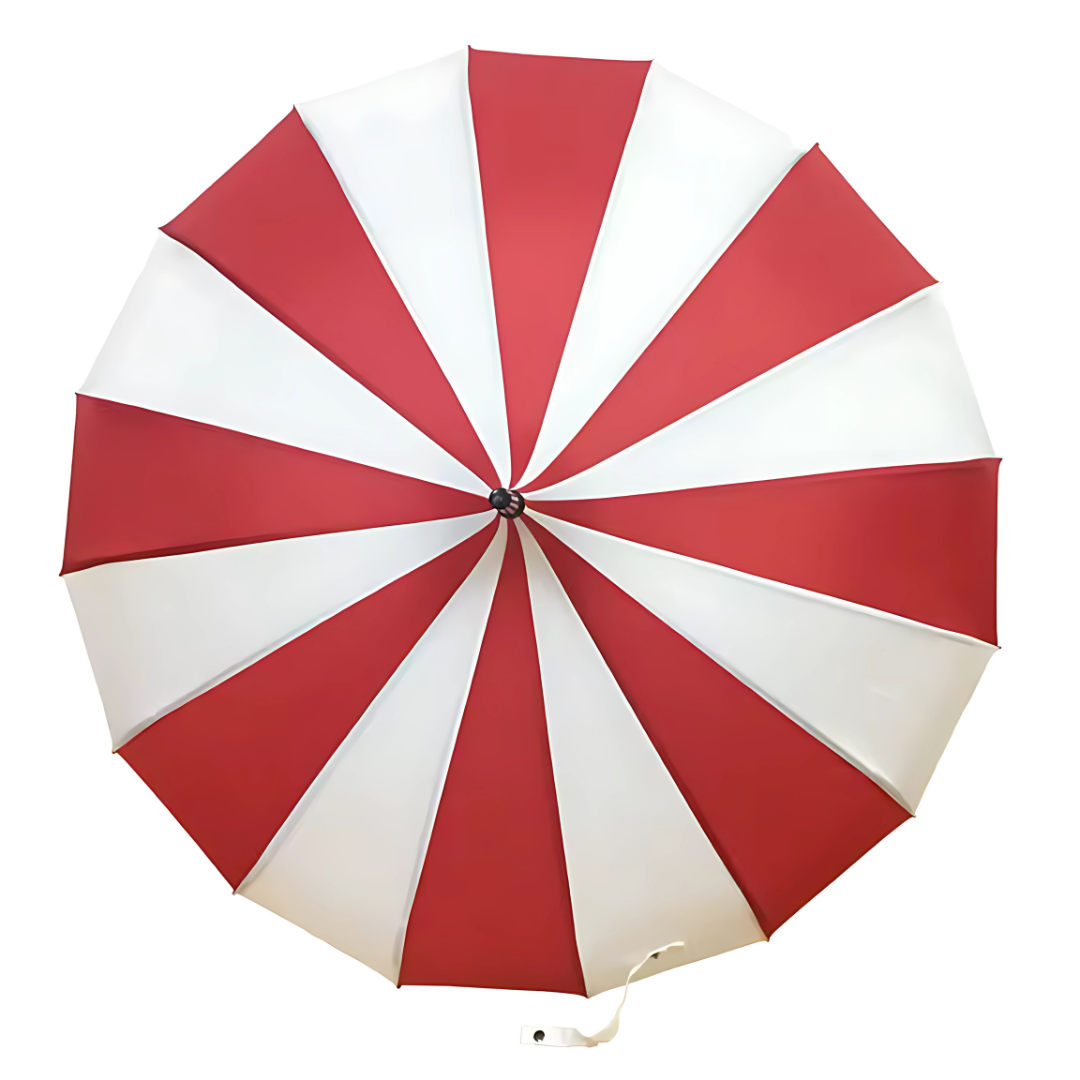 Parapluie Pagode Rétro Vintage Blanc et Rouge - Acheter Parapluie