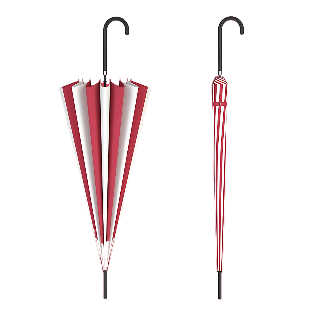 Parapluie Pagode Rétro Vintage Blanc et Rouge - Acheter Parapluie