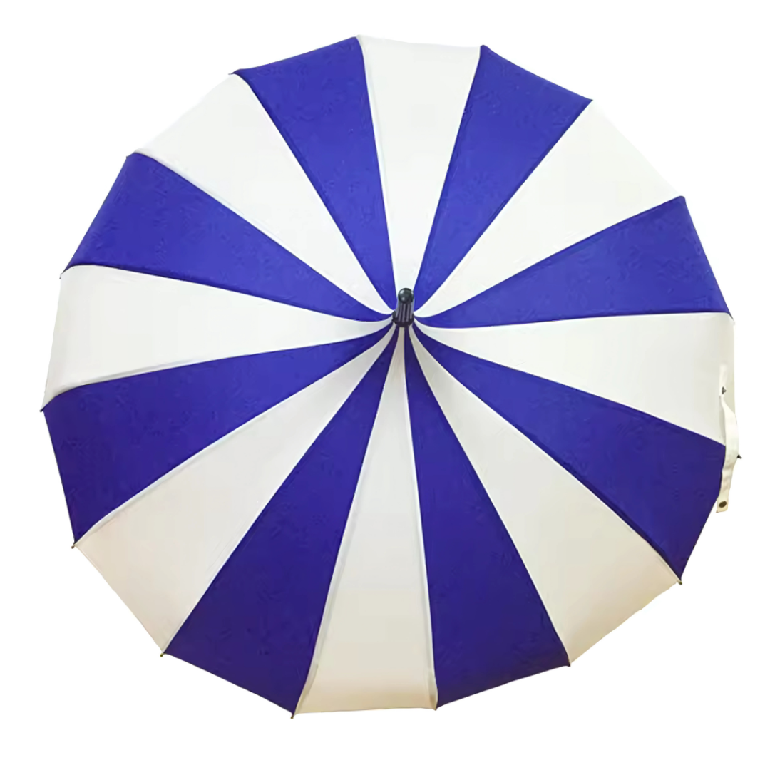 Parapluie Pagode Rétro Vintage Blanc et Bleu - Acheter Parapluie