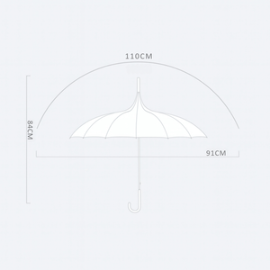 Parapluie Pagode Rétro Vintage Noir et Rouge - Acheter Parapluie