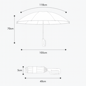 Parapluie Réflechissant à Boucle Ergonomique Noir - Acheter Parapluie