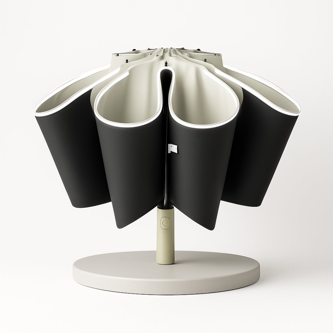 Parapluie Réfléchissant Inversé Luxueux Blanc Cassé - Acheter Parapluie