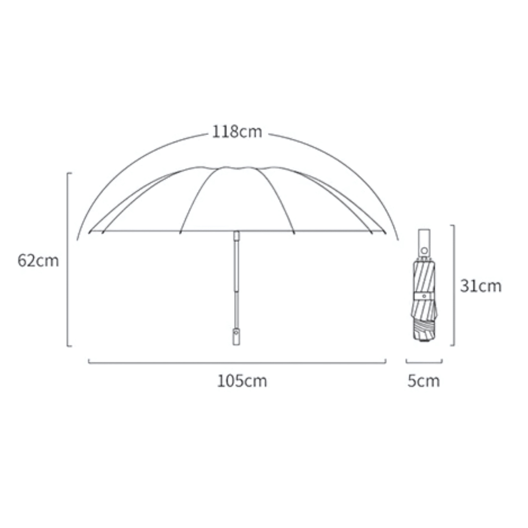 Parapluie Réfléchissant Inversé Luxueux Noir - Acheter Parapluie