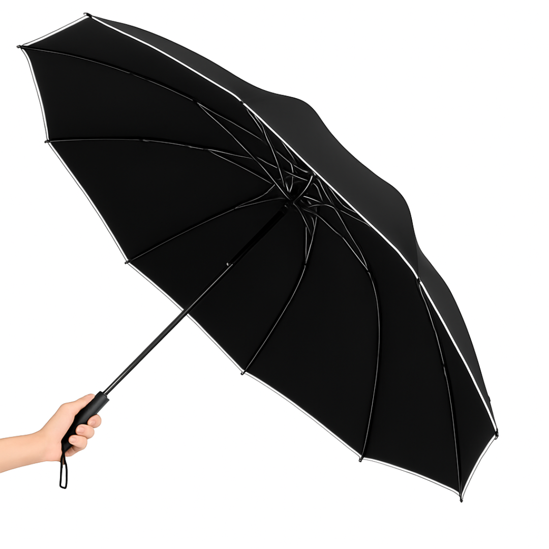 Parapluie Réfléchissant Inversé Luxueux Noir - Acheter Parapluie