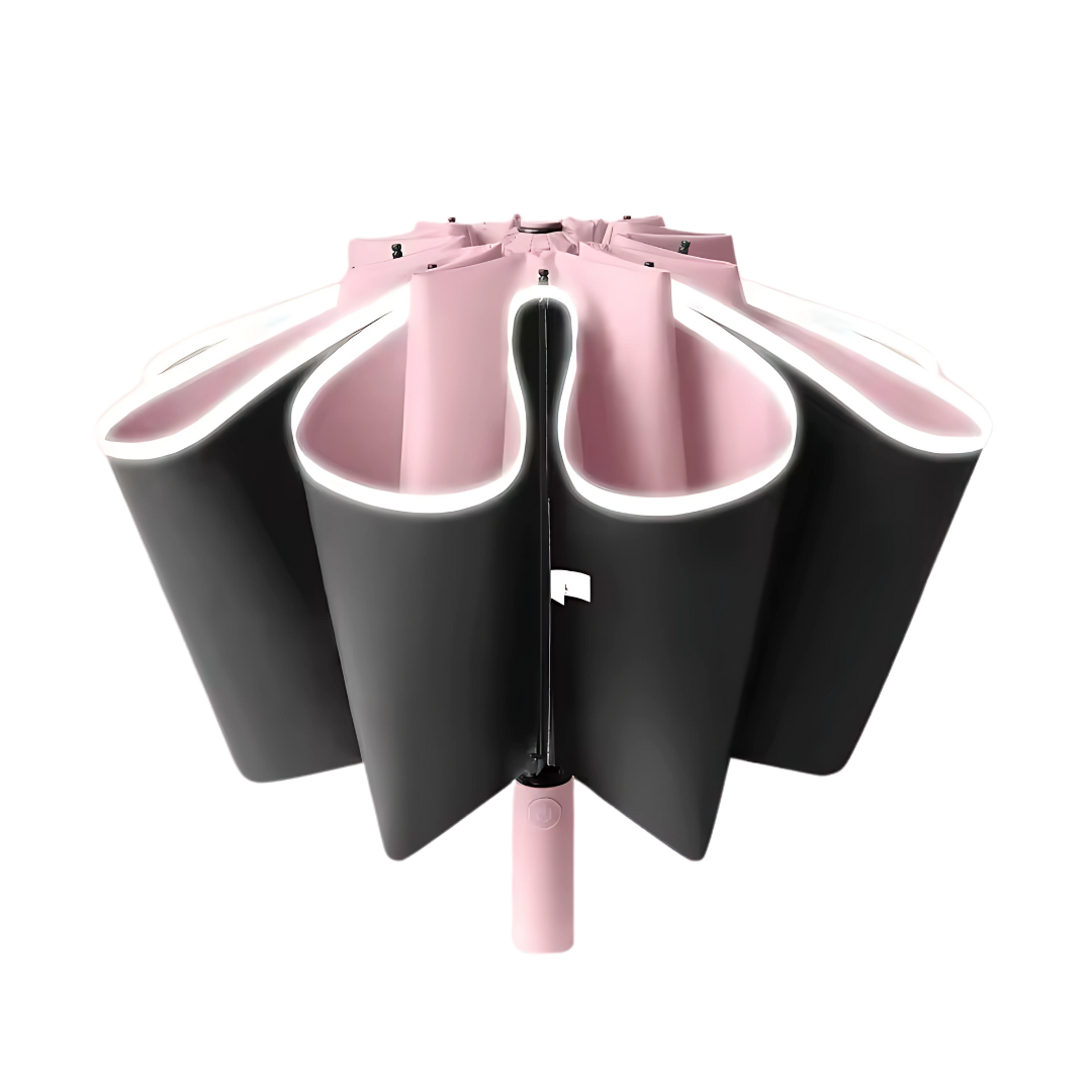 Parapluie Réfléchissant Inversé Luxueux Rose - Acheter Parapluie