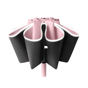 Parapluie Réfléchissant Inversé Luxueux Rose - Acheter Parapluie