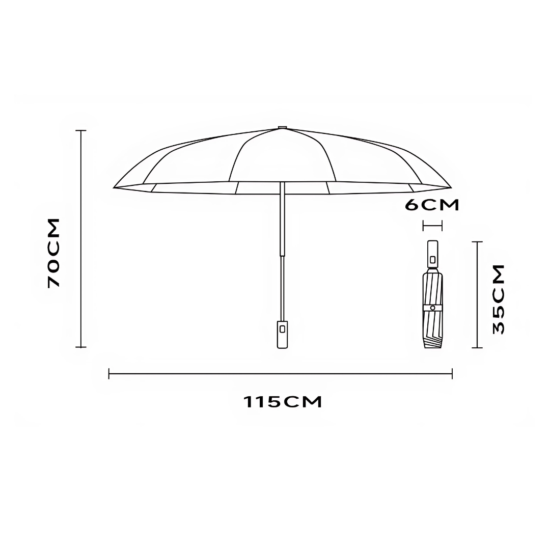 Parapluie Réfléchissant Premium Luxueux Jaune Clair - Acheter Parapluie
