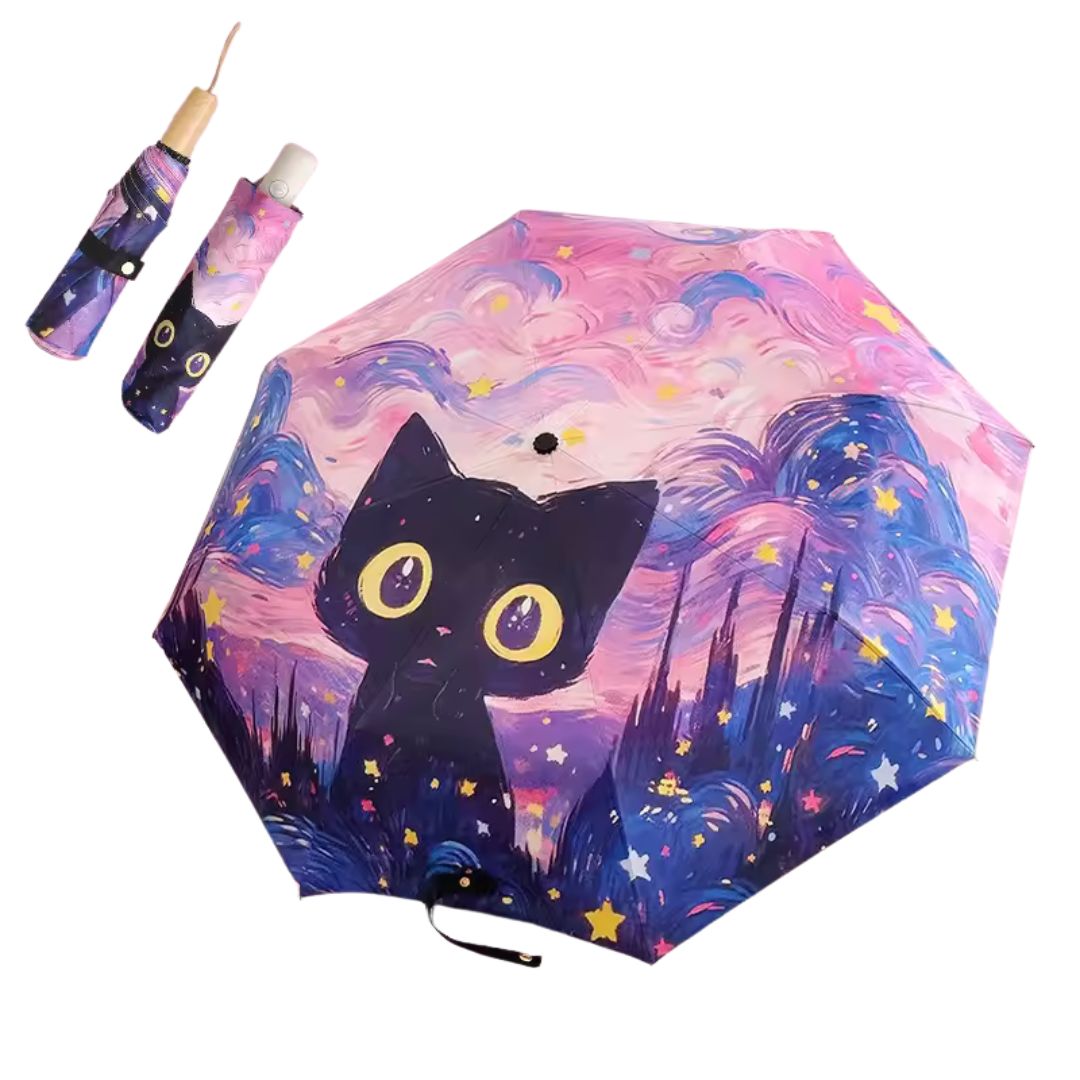 Parapluie Resistant Motif Chat Rose - Acheter Parapluie