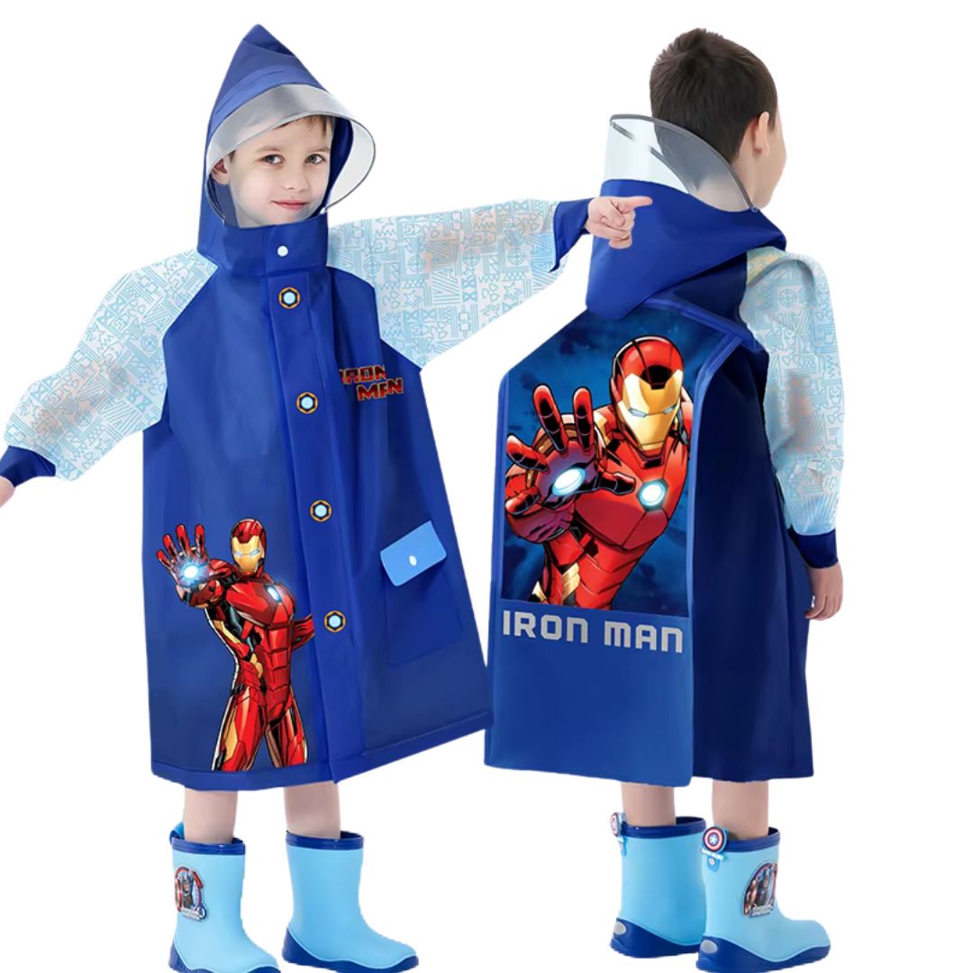 Ponchon Enfant Imperméable Iron Man Bleu Marine - Acheter Parapluie