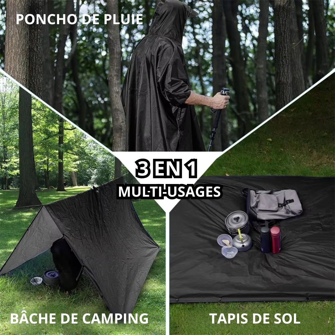 Ponchon Homme Imperméable Noir - Acheter Parapluie