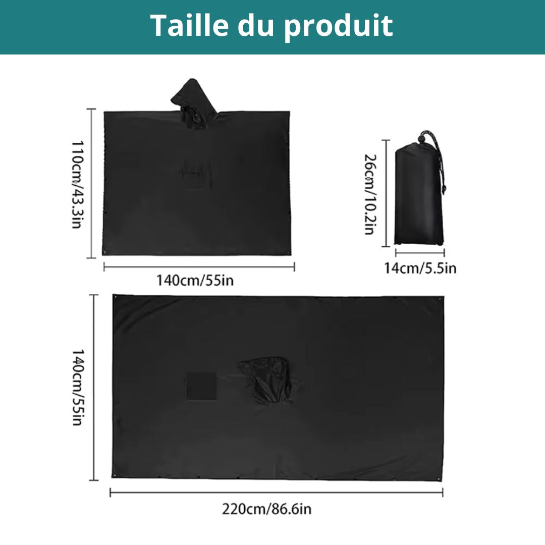 Ponchon Homme Imperméable Noir - Acheter Parapluie